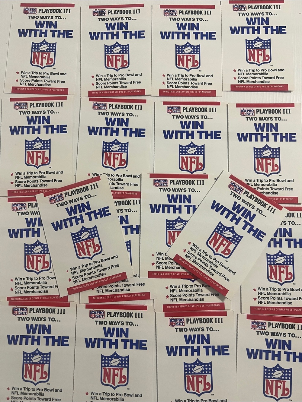 1990 Pro Set Playbook III Unscratched - Win With The NFL (19 in Lot)